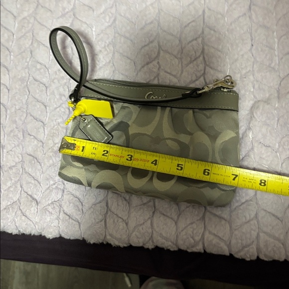 Coach Silver and Gray Wristlet - Picture 6 of 7